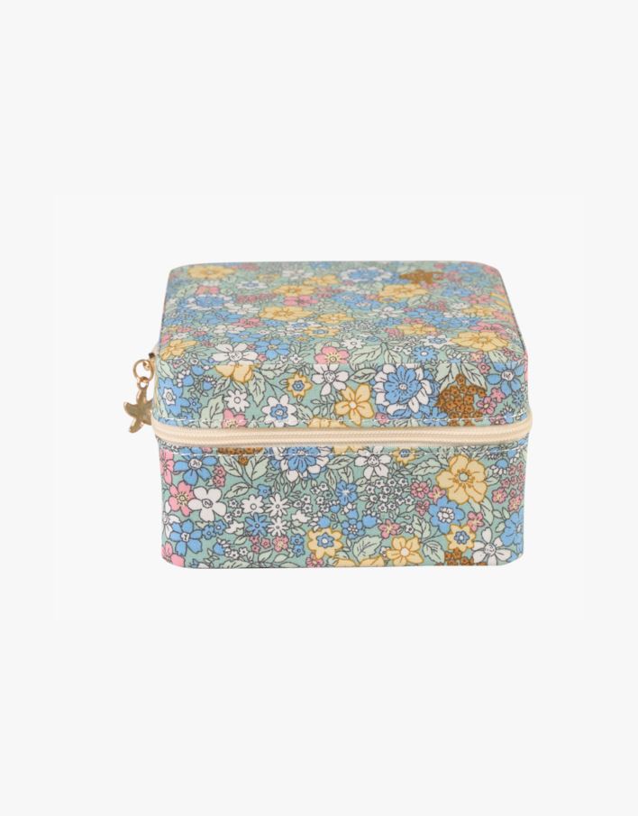 Smykkeskrin m/glidelås multi grønn - 11x11 cm multi grønn - 1