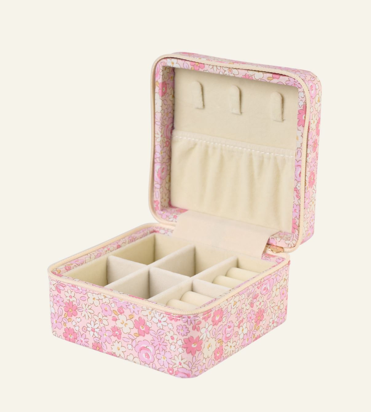 Smykkeskrin m/glidelås lys rosa - 2
