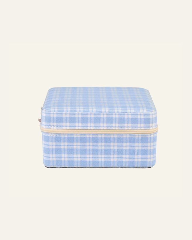 Smykkeskrin m/glidelås lys blå - 13x13 cm lys blå - 1