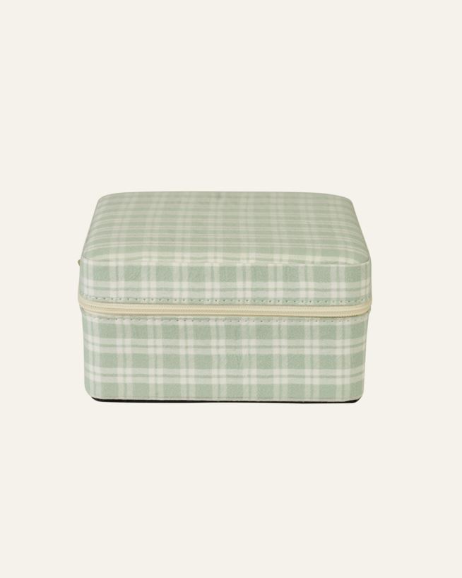 Smykkeskrin m/glidelås lys grønn - 13x13 cm lys grønn - 1