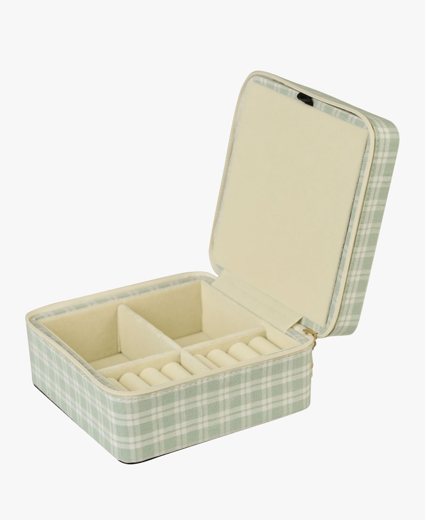 Smykkeskrin m/glidelås lys grønn - 2