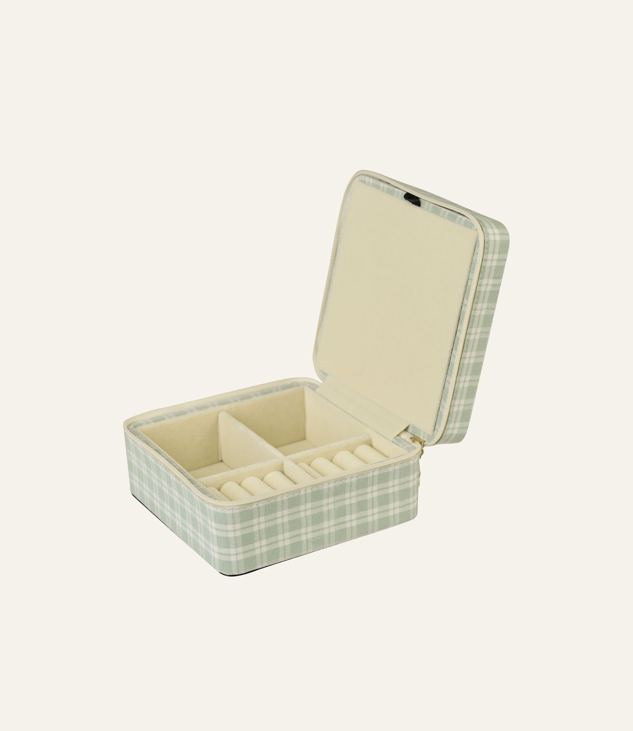 Smykkeskrin m/glidelås lys grønn - 2