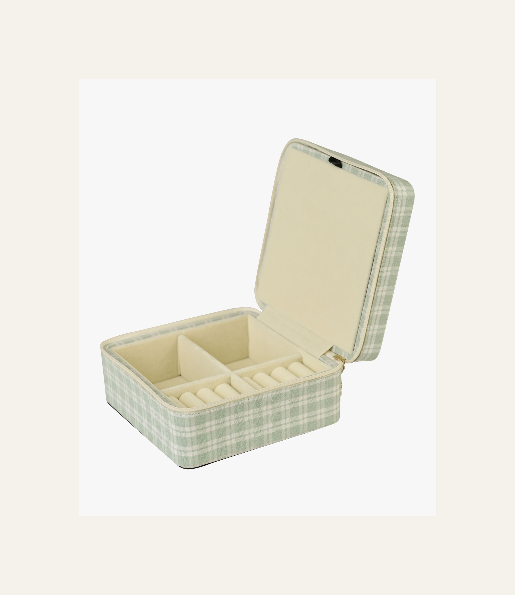 Smykkeskrin m/glidelås lys grønn - 2