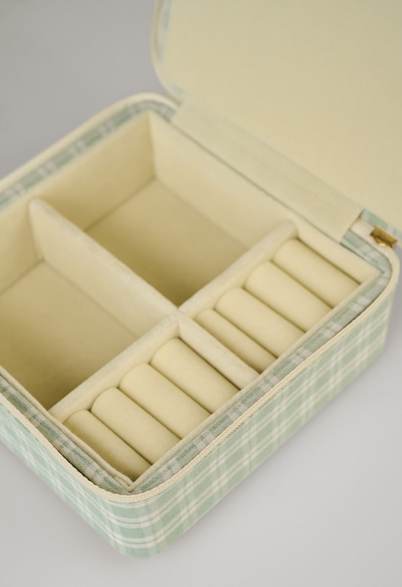 Smykkeskrin m/glidelås lys grønn - 3