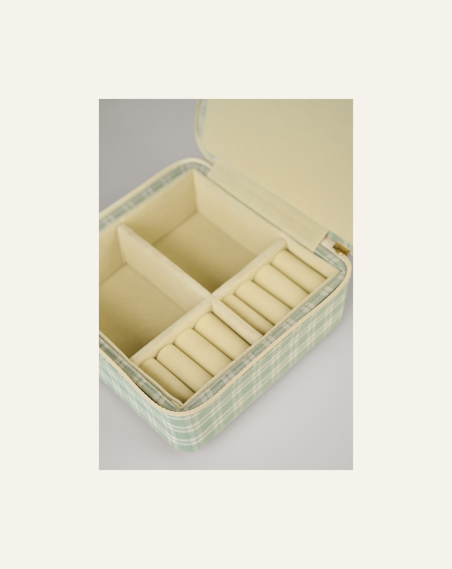 Smykkeskrin m/glidelås lys grønn - 3