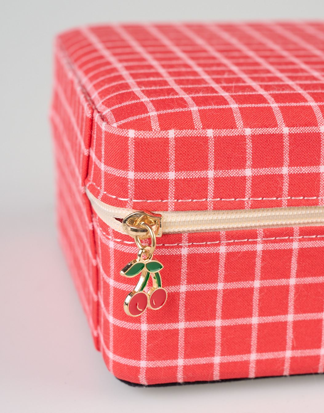 Smykkeskrin m/glidelås rød - 3