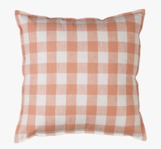 Kid Smillan Check Pyntepute Korall 50x50 cm