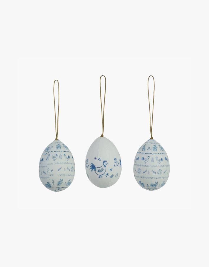 Pynt blå - 5x5x7 cm blå - 1