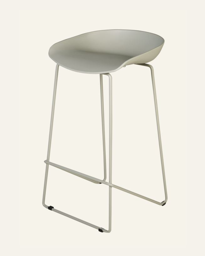 Barstol grågrønn - 44x43x79 cm Grågrønn - 1