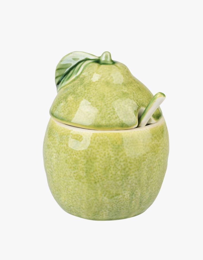 Krukke m/lokk grønn - ø12 h15,5 cm grønn - 1