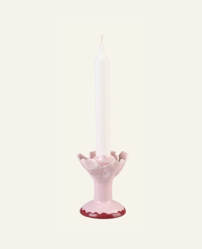 Lysestake rosa - 8x8x16 cm rosa - 1