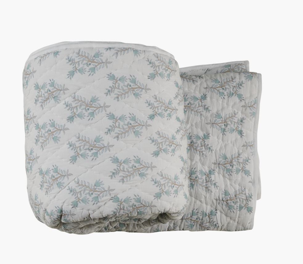 Sengeteppe lys blå - 5