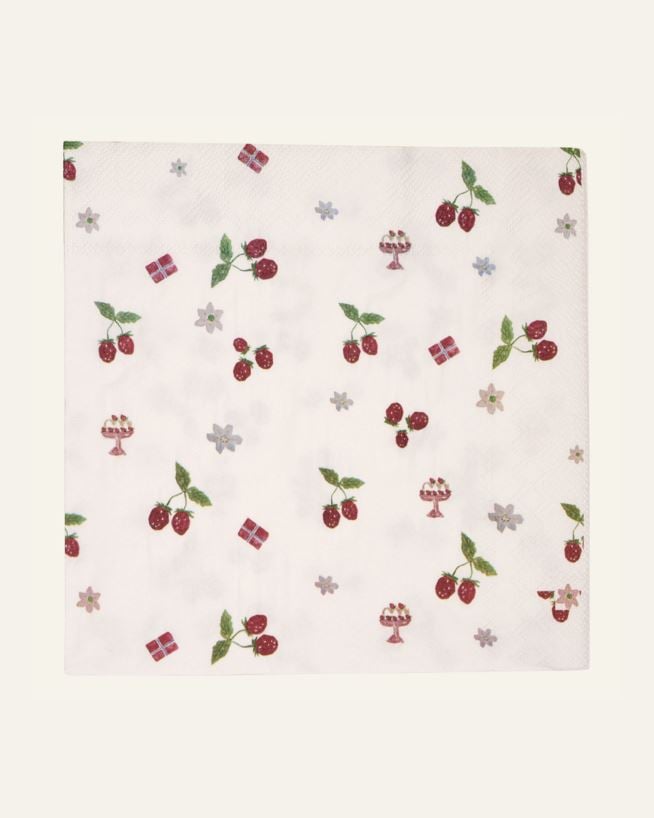 Middagsservietter multi rød - 40x40 cm multi rød - 1