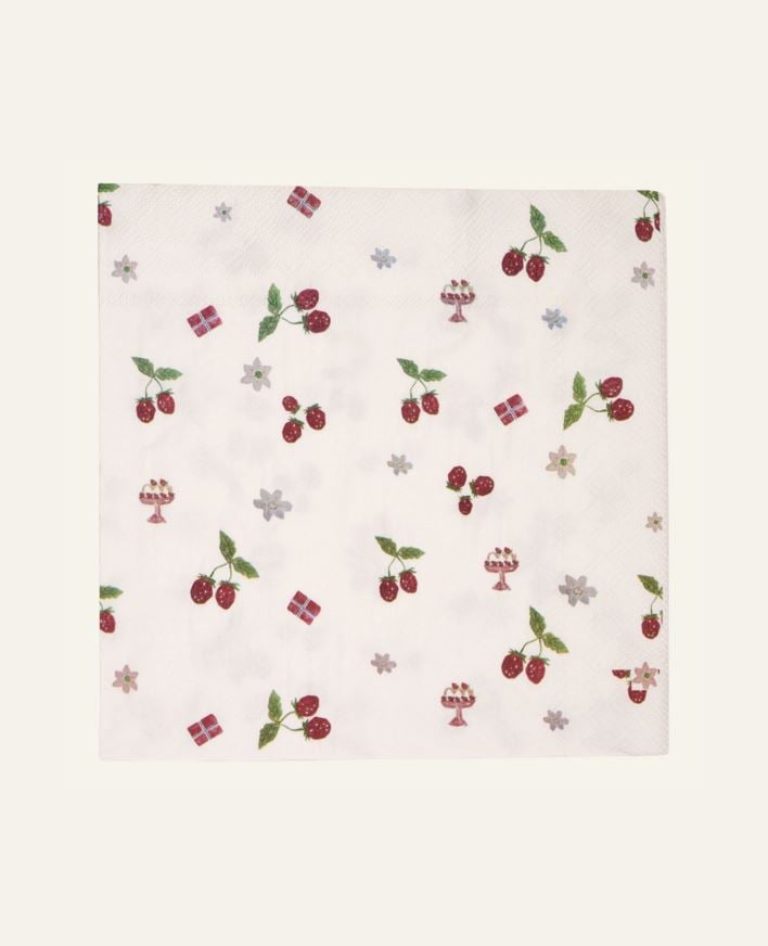 Middagsservietter multi rød - 40x40 cm multi rød - 1