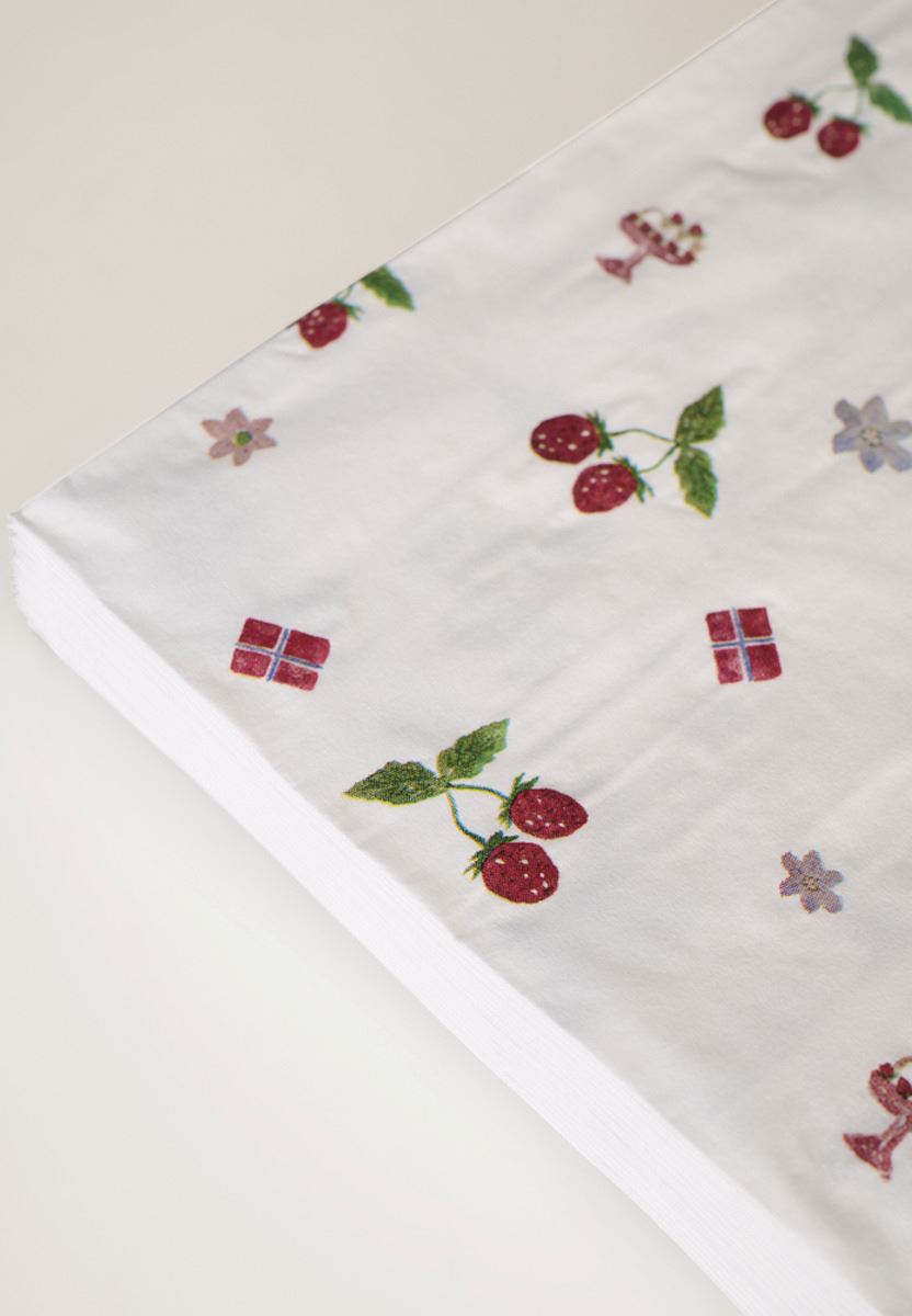 Middagsservietter multi rød - 2