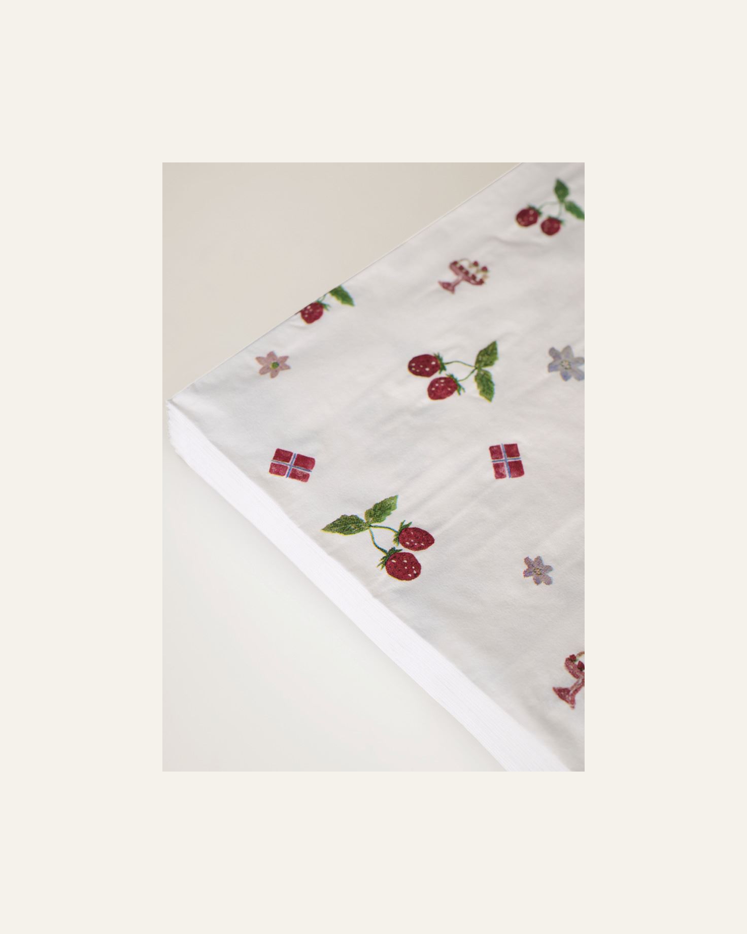 Middagsservietter multi rød - 2