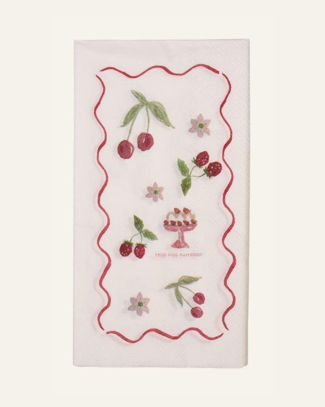 Buffet papirservietter multi rød - 33x42 cm multi rød - 1