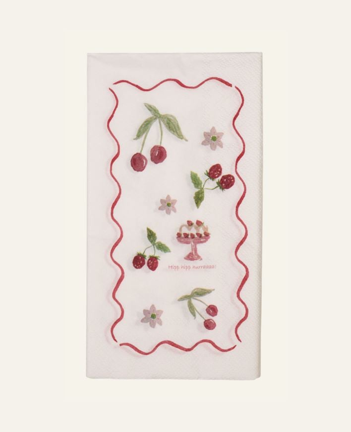 Buffet papirservietter multi rød - 33x42 cm multi rød - 1