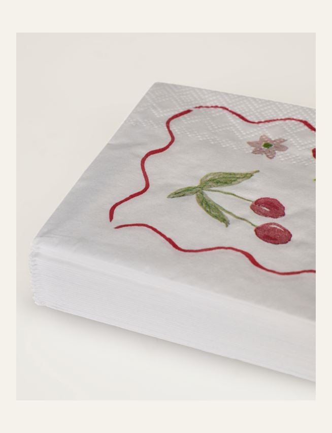 Buffet papirservietter multi rød - 2