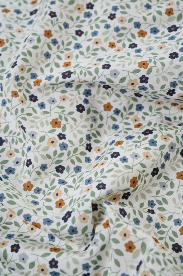 Bomull sengesett multi blå - 3