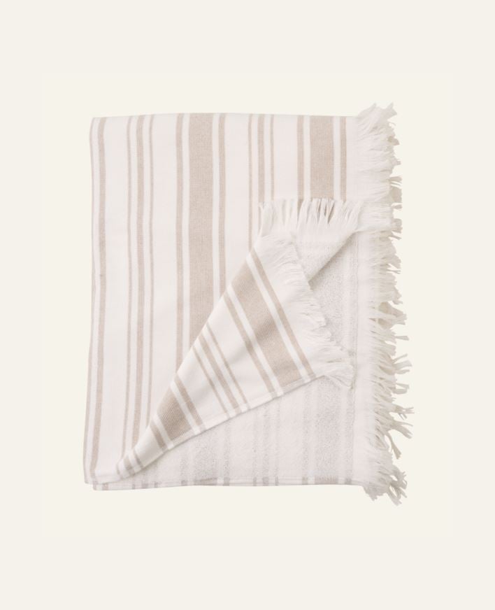 Badehåndkle beige - 80x180 cm beige - 1