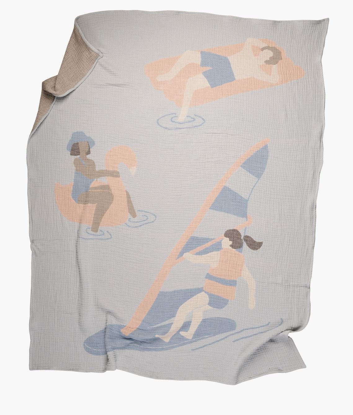 Pledd multi blå - 130x170 cm multi blå - 1