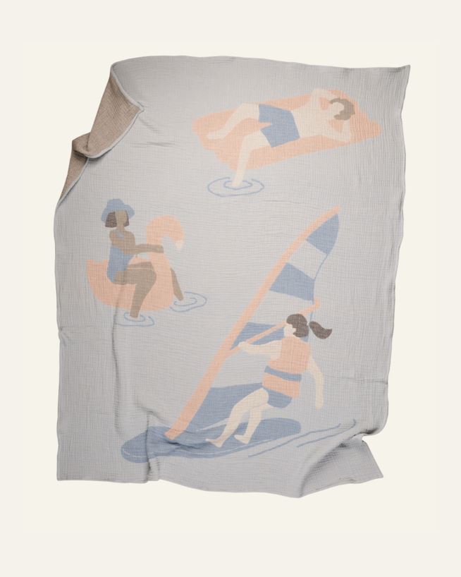 Pledd multi blå - 130x170 cm multi blå - 1