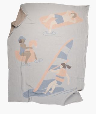 Kid Watergames Pledd Multi Blå 130x170 cm