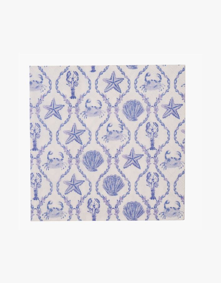 Coctail papirserviett blå - 25x25 cm blå - 1