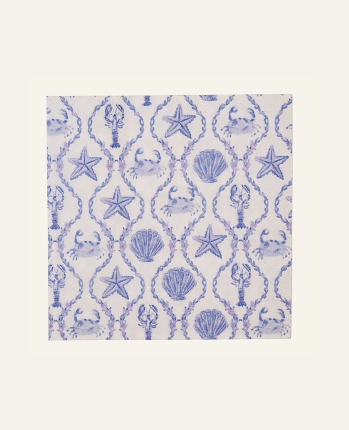 Coctail papirserviett blå - 25x25 cm blå - 1