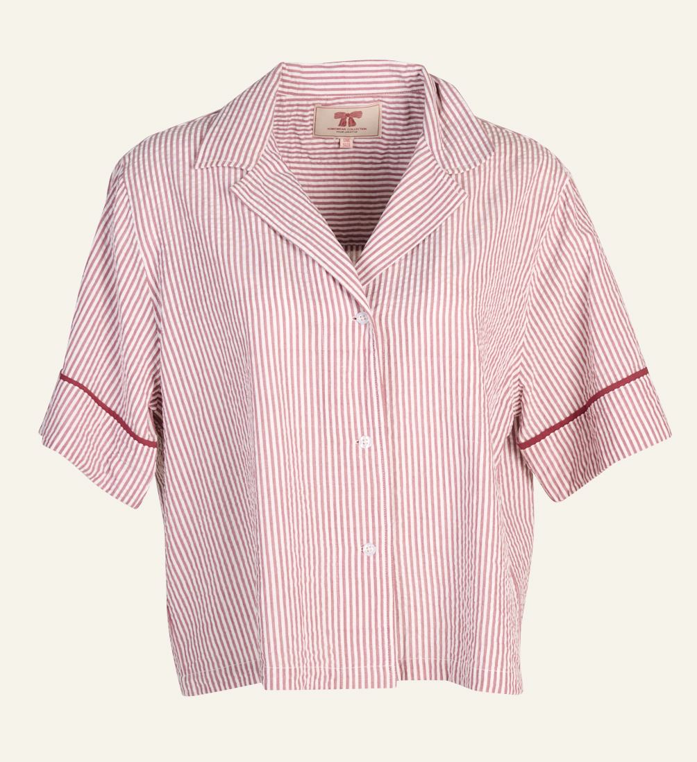 Pyjamasskjorte burgunder - one size burgunder - 1