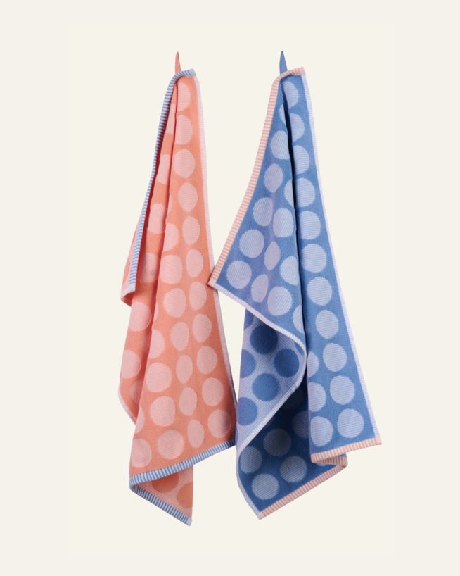 Kjøkkenhåndkle 2pk blå - 45x70 cm blå - 1