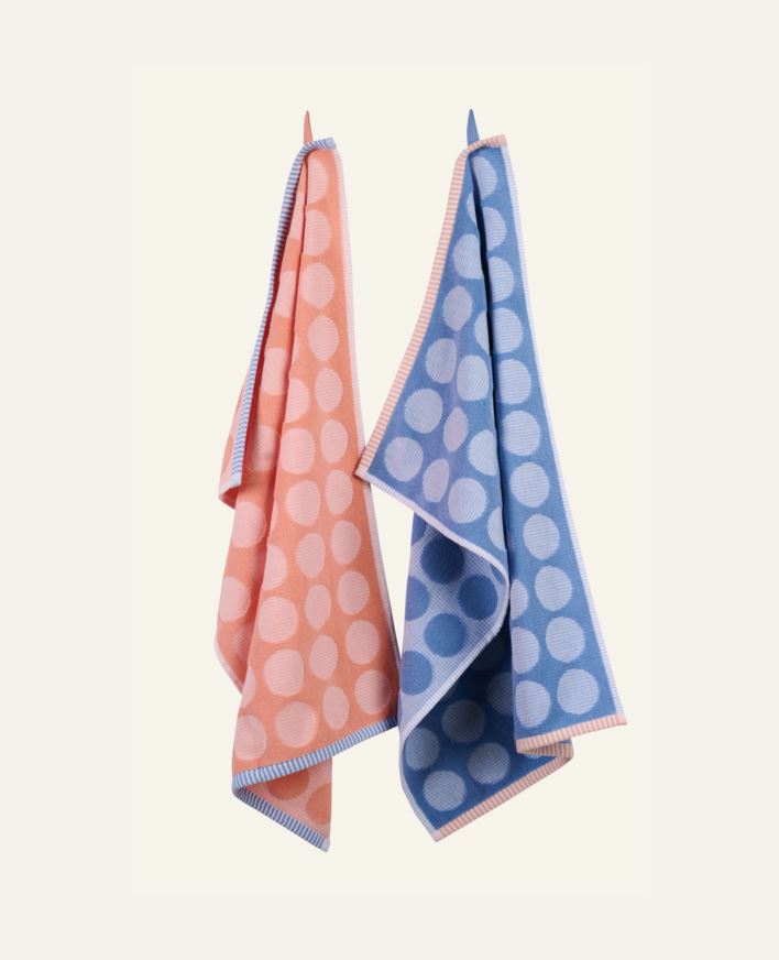 Kjøkkenhåndkle 2pk blå - 45x70 cm blå - 1