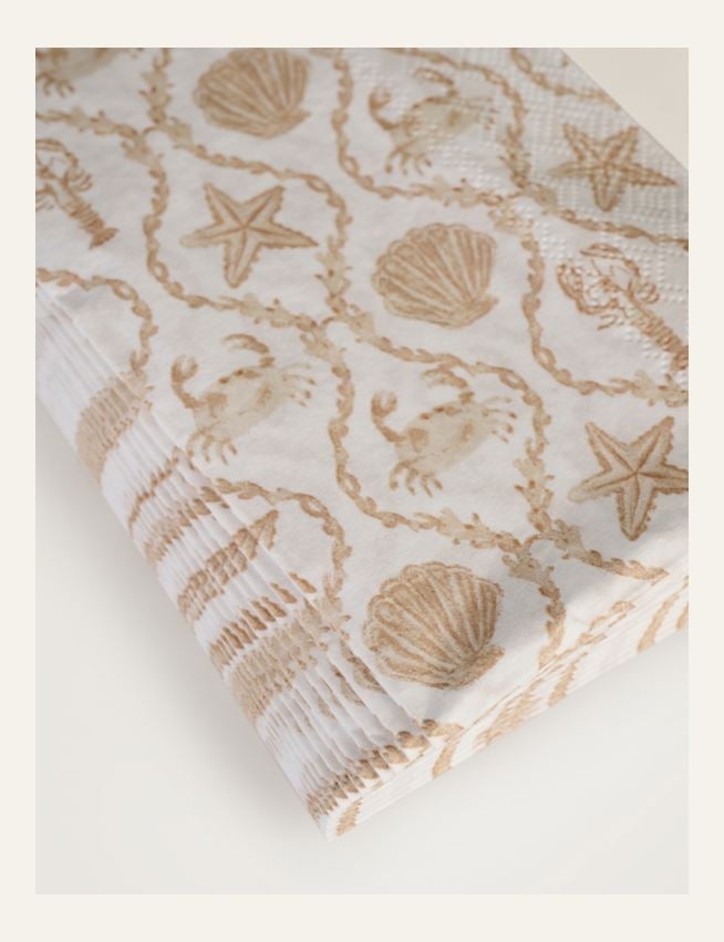 Buffet papirservietter beige - 2