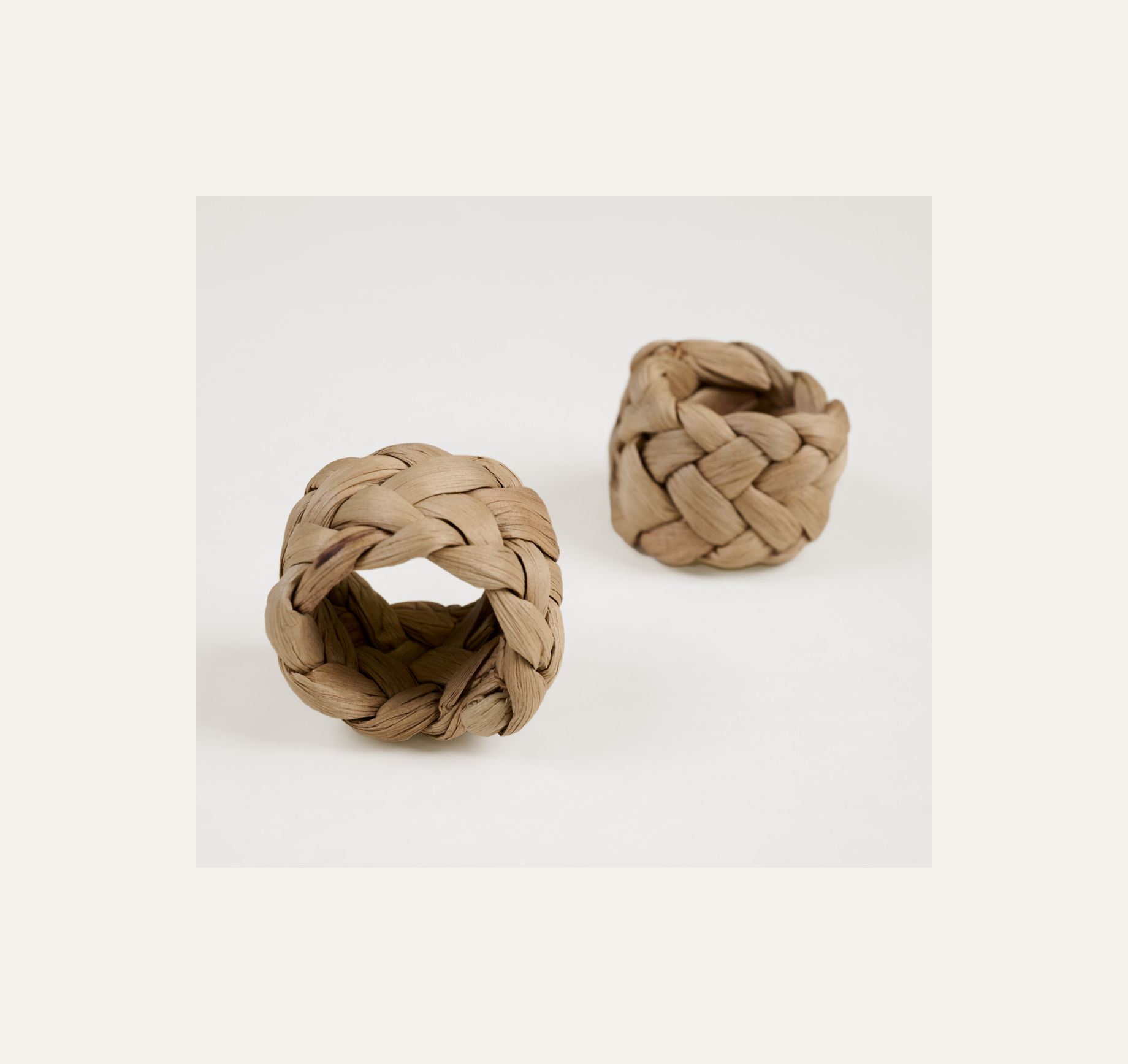 2 pk serviettring natur - 2