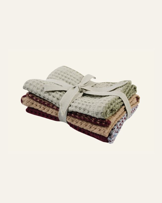 Klut 3 pk burgunder - 25x25 cm burgunder - 1