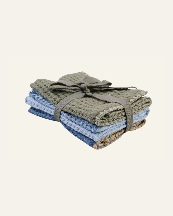 Klut 3 pk gråblå - 25x25 cm gråblå - 1