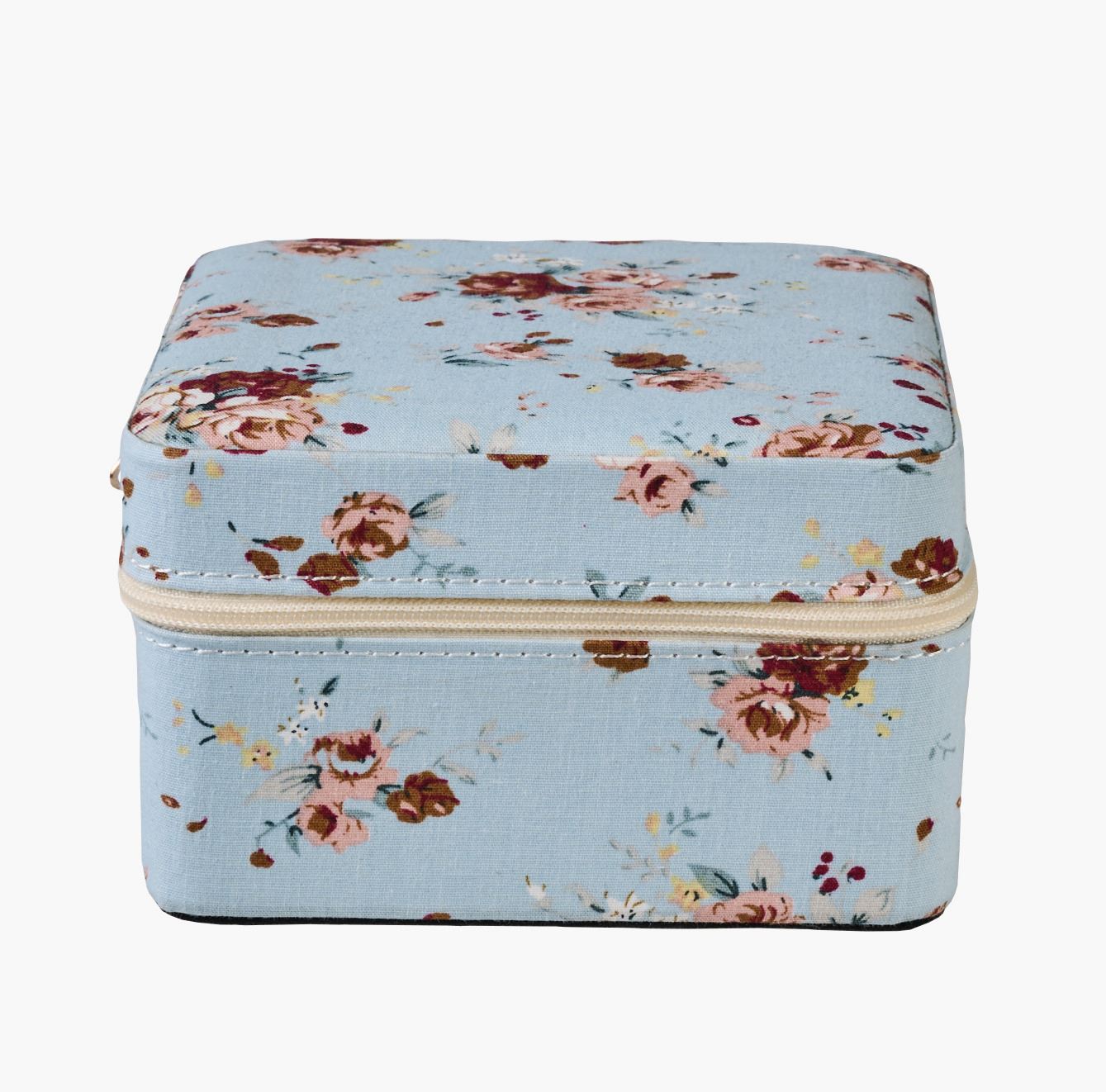 Smykkeskrin m/glidelås himmelblå - 11x11 cm himmelblå - 1