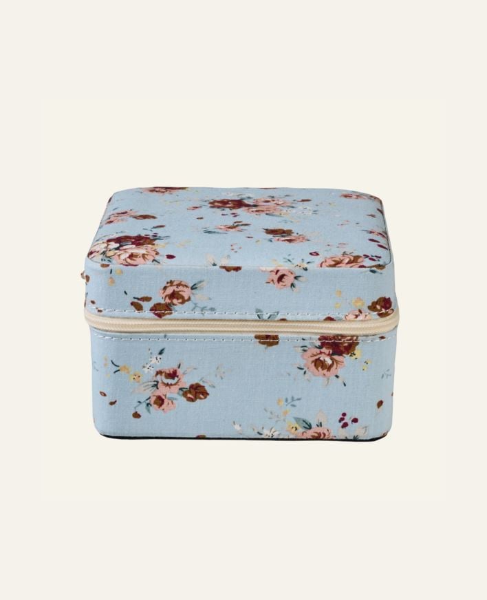 Smykkeskrin m/glidelås himmelblå - 11x11 cm himmelblå - 1