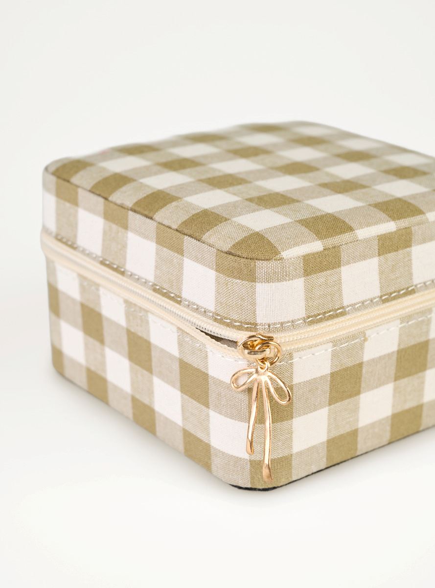 Smykkeskrin m/glidelås olivengrønn - 4