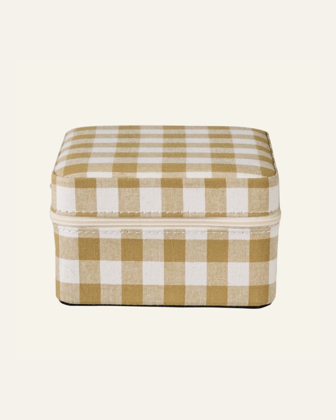 Smykkeskrin m/glidelås karri - 11x11 cm karri - 1