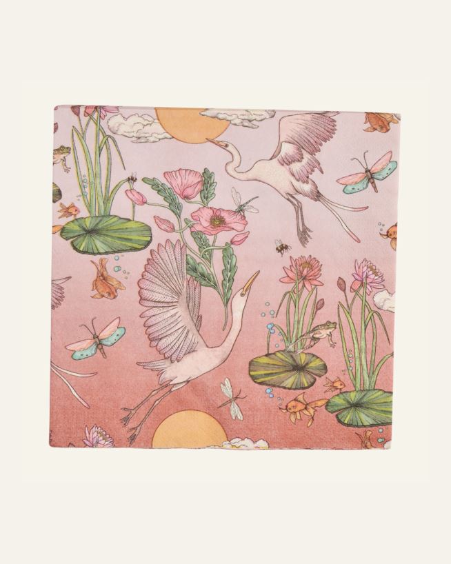 Middagsservietter multi rosa - 40x40 cm multi rosa - 1