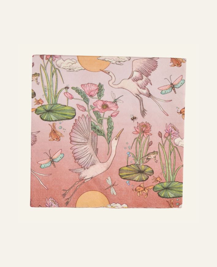 Middagsservietter multi rosa - 40x40 cm multi rosa - 1