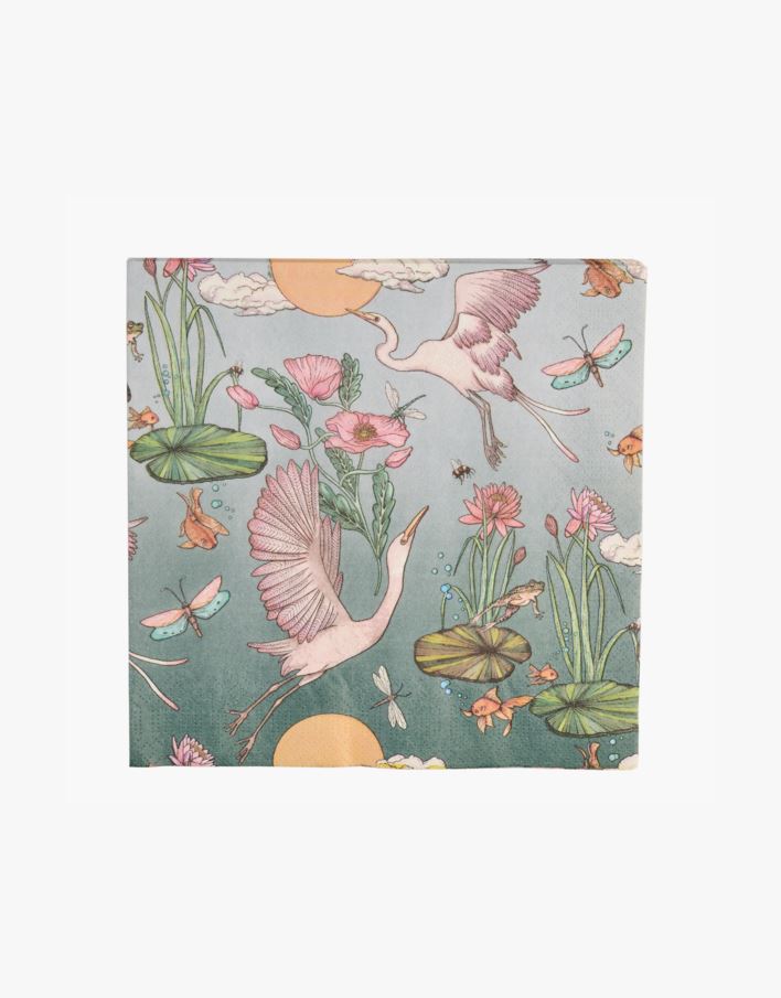 Middagsservietter multi blå - 40x40 cm multi blå - 1