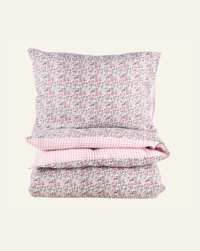 Krepp sengesett multi rosa - 140x200 cm multi rosa - 1