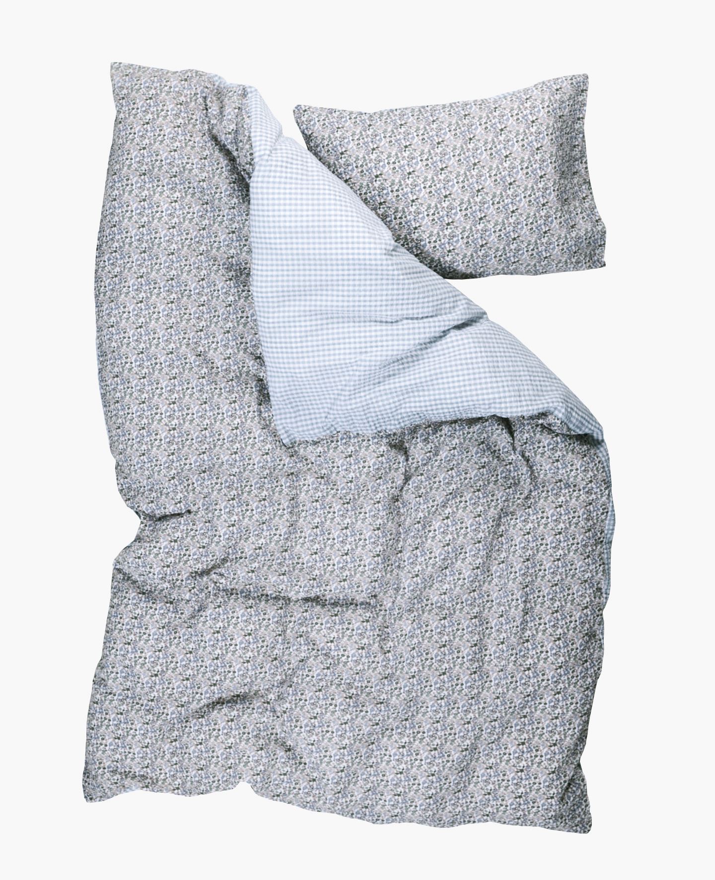 Krepp sengesett multi blå - 2