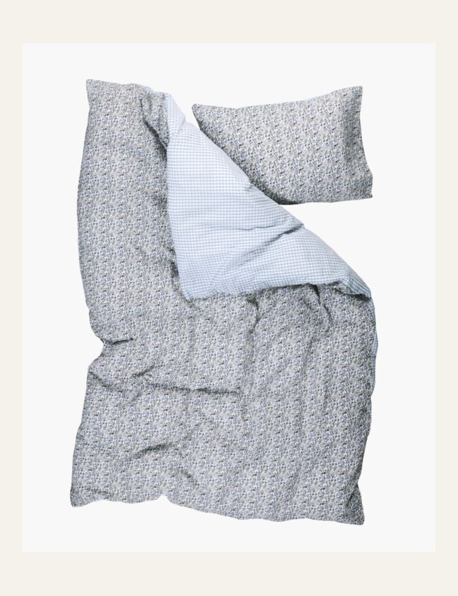 Krepp sengesett multi blå - 2