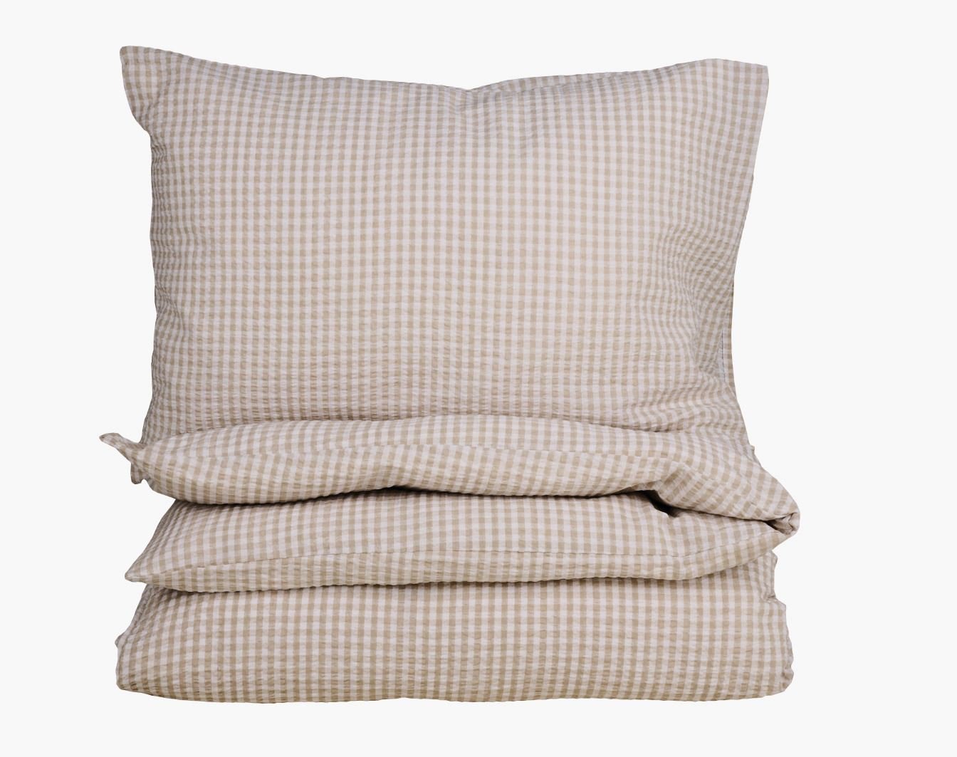 Krepp sengesett sand - 140x200 cm sand - 1