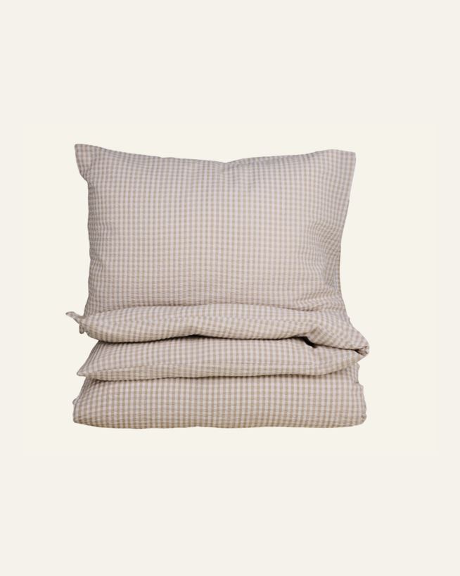 Krepp sengesett sand - 140x200 cm/50x70 cm sand - 1