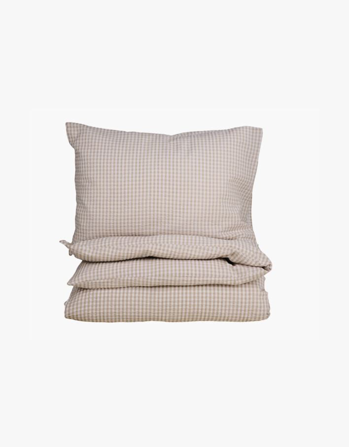 Krepp sengesett sand - 140x220 cm sand - 1